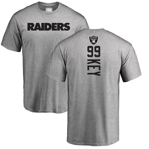 Men Oakland Raiders Ash Arden Key Backer NFL Football #99 T Shirt